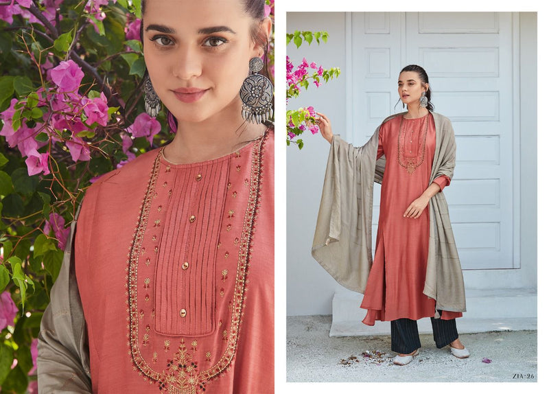Varsha Zia Muslin Stylish Designer Casual Wear Salwar Kameez
