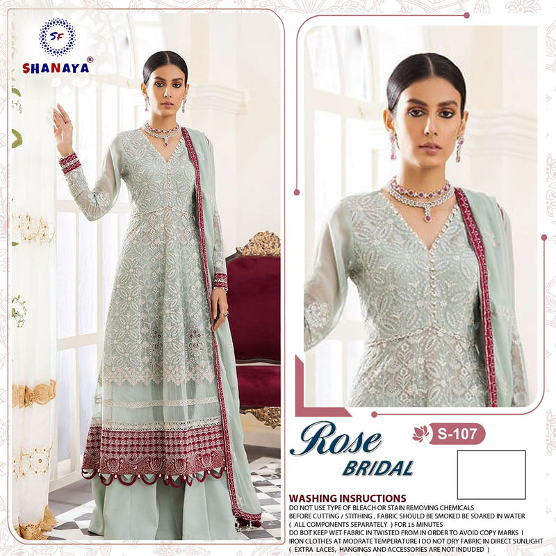 Shanaya Dno Rose Bridal S 107 Fox Georgette With Hand Work Stylish Designer Party Wear Salwar Suit