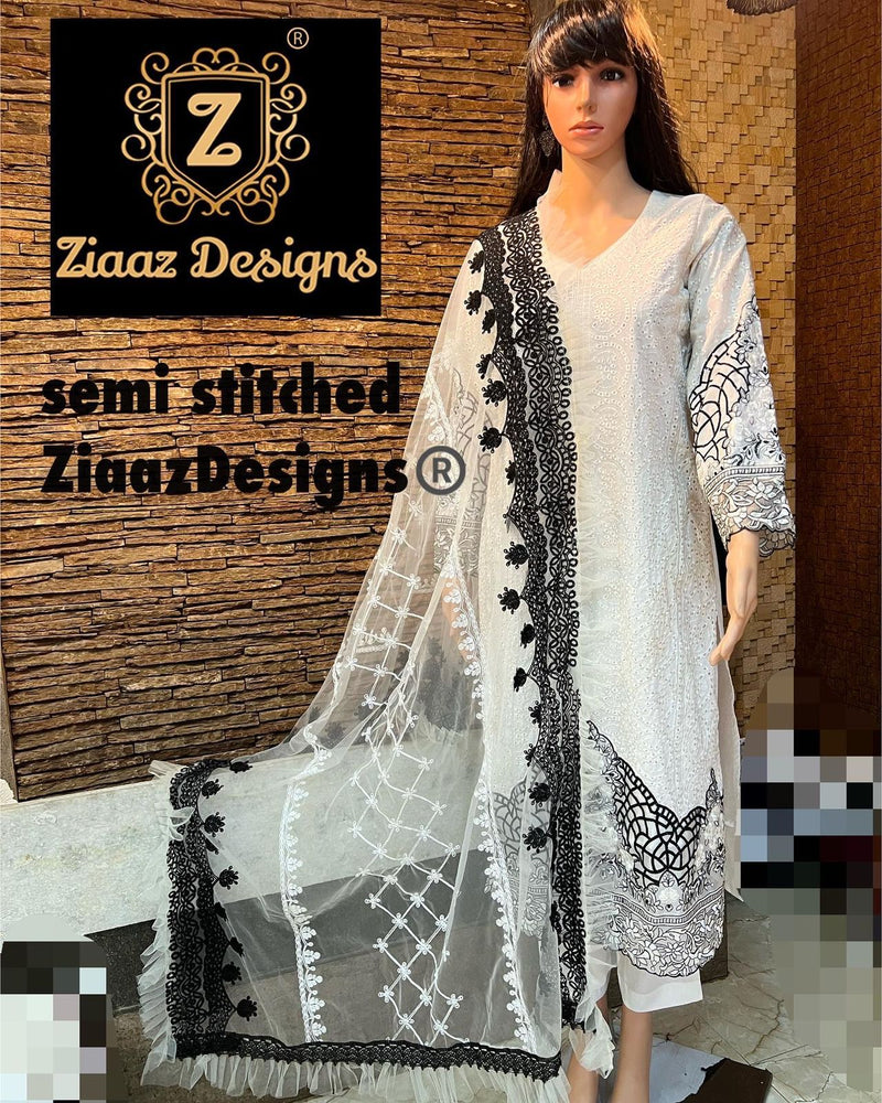 Ziaas Designs Mariab Cotton Stylish Designer Casual Wear Salwar Suit