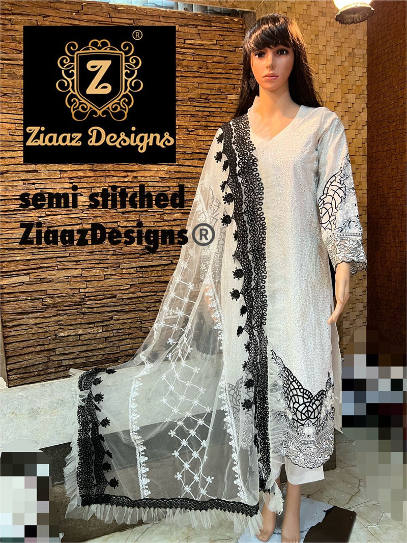 Ziaas Designs Mariab Cotton Stylish Designer Casual Wear Salwar Suit
