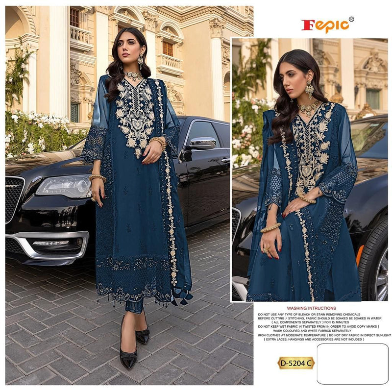 Fepic Rosemeen 5204 C Georgette With Embroidered Stylish Designer Party Wear Salwar Suit