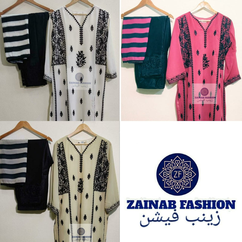 Zainab Fashion Dno 1208  Fox Greorgette Stylish Designer Wear Pret Kurti
