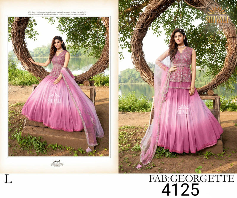 Shivali Ja 61 Georgette Stylish Designer Wedding Wear Heavy Lehenga Choli