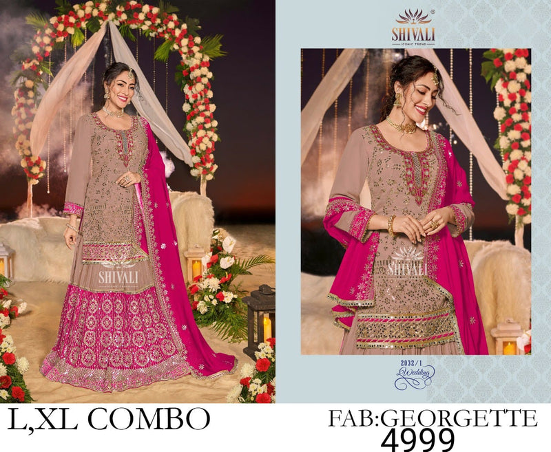 Shivali Dno 2032 Georgette Stylish Designer Wedding Wear Sharara