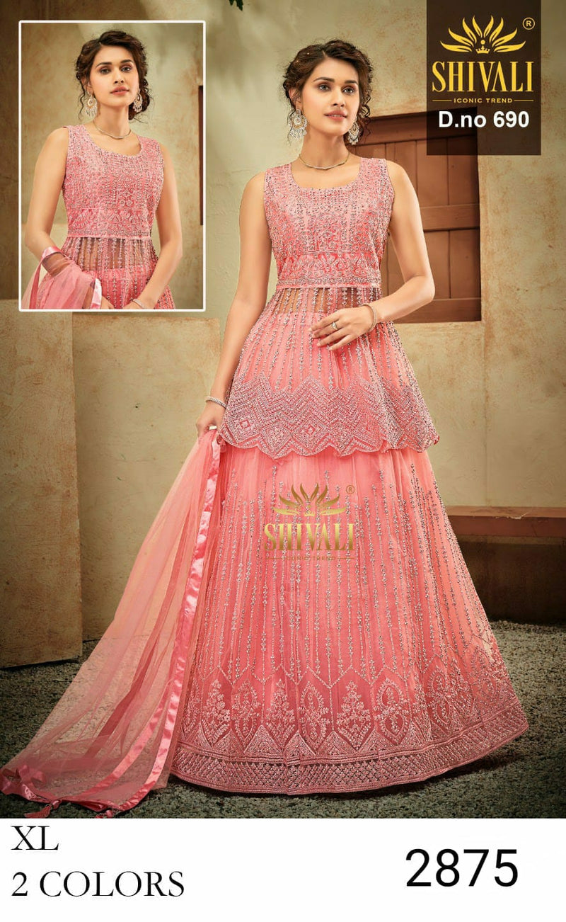 Shivali Dno 690 Fancy With Heavy Hand Work Design Stylish Designer Wedding Wear Indo Western