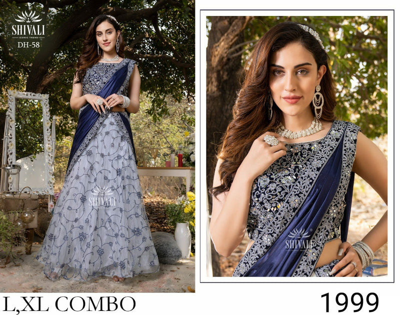 Shivali Dno DH 58 Georgette Stylish Designer With Heavy Embroidered Wedding Wear Lehenga