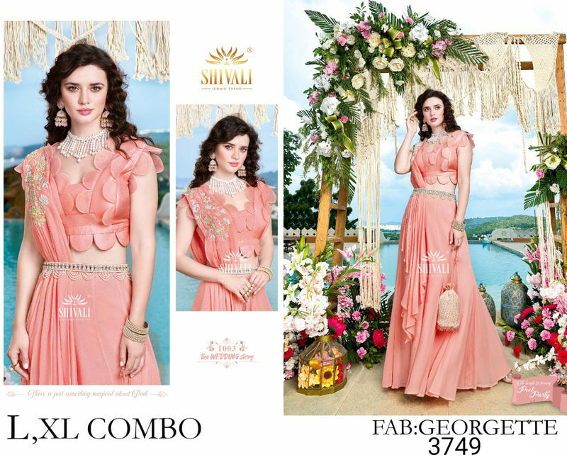 Shivali Dno 1003 Georgette Stylish Heavy Designer Wedding Wear Indo Western