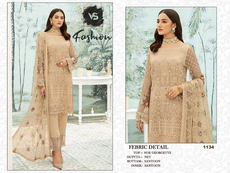 VS Fashion Dno 1134  Fox Georgette Heavy Work Stylish Designer Party Wear Salwar Kameez