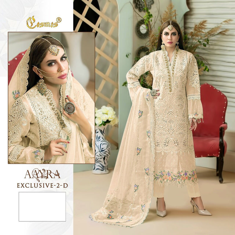 Cosmos Fashion Aarya Exclusive 2 D Butterfly Net Stylish Designer Pakistani Style Salwar Suit