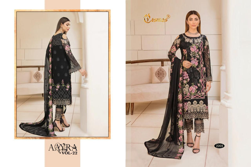 Cosmos Fashion Dno 2203 Georgette With Embroidered Stylish Designer Heavy Work Pakistani Style Salwar Suit