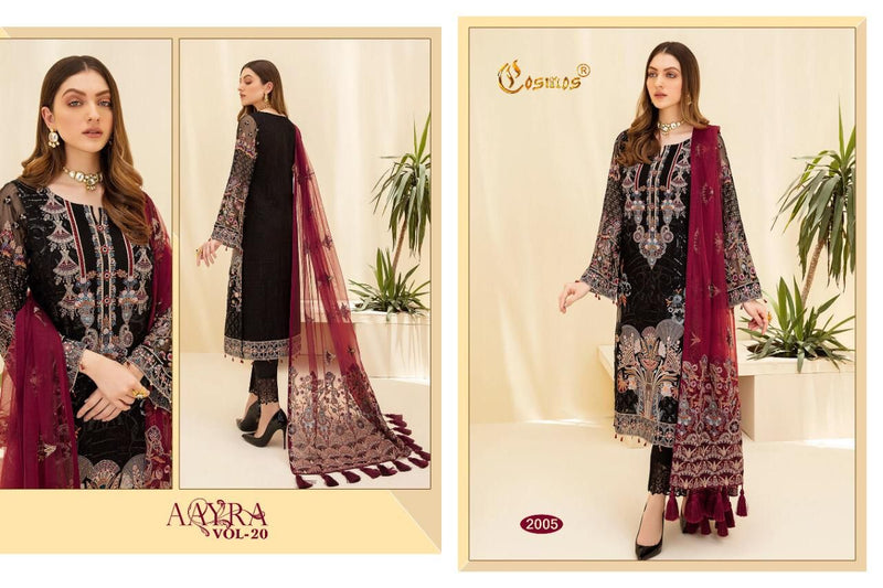 Cosmos Fashion Dno 2005 Georgette With Embroidered Stylish Designer Heavy Work Pakistani Style Salwar Suit