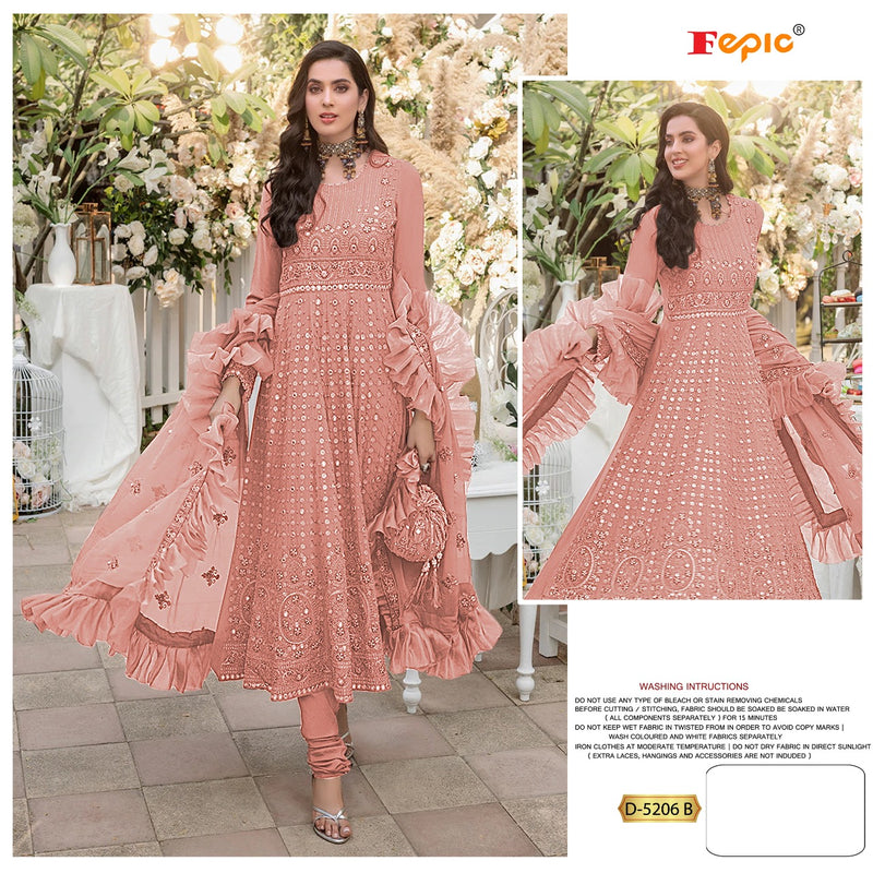 Fepic Rosemeen Dno 5206 B Georgette With Heavy Embroidered Stylish Designer Party Wear Salwar Suit