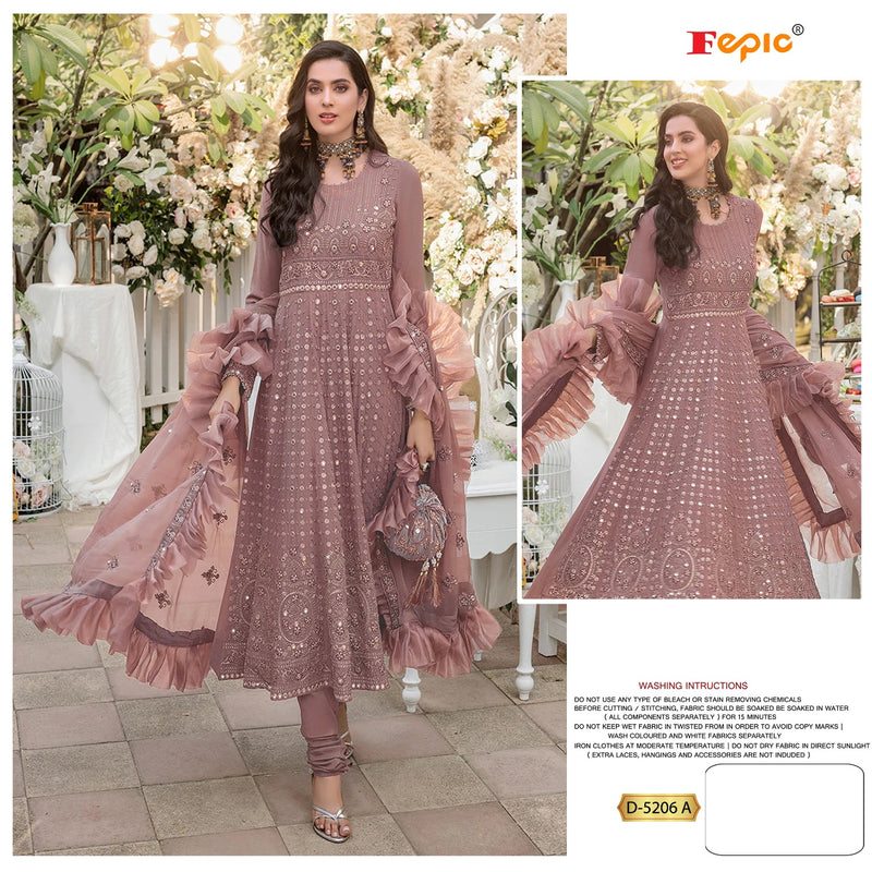 Fepic Rosemeen Dno 5206 A Georgette With Heavy Embroidered Stylish Designer Party Wear Salwar Suit