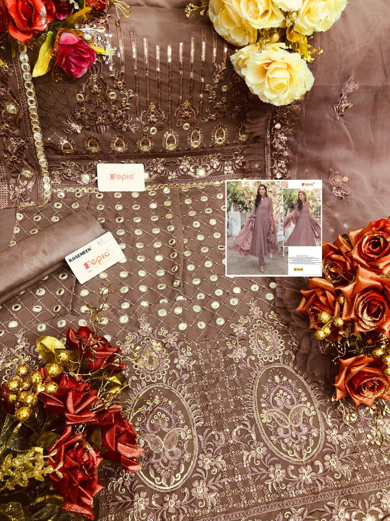 Fepic Rosemeen Dno 5206 A Georgette With Heavy Embroidered Stylish Designer Party Wear Salwar Suit