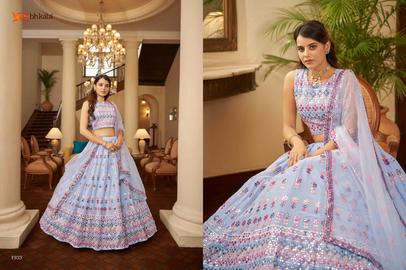 Shubhkala Dno 1933 Georgette With Heavy Hand Work Stylish Designer Wedding Wear Lehenga Choli