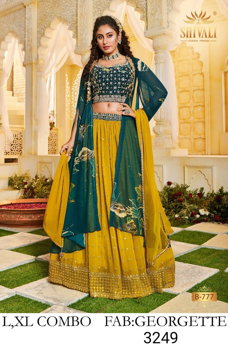Shivali Dno B 777 Georgette With Heavy Hand Work Stylish Designer Wedding Wear Indo Western