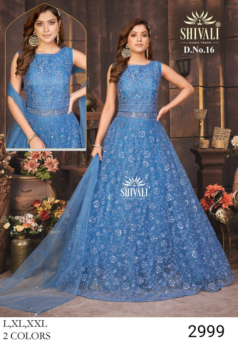 Shivali Dno 16 Fancy With Heavy Hand Work Embroidered Work Stylish Designer Wedding Wear Gown