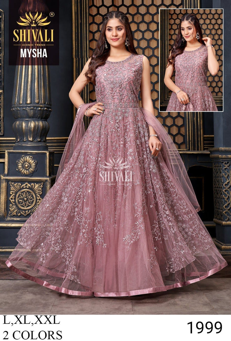 Stylish Designer Fancy Long Gown Color Onyx - KeziahFashions.com