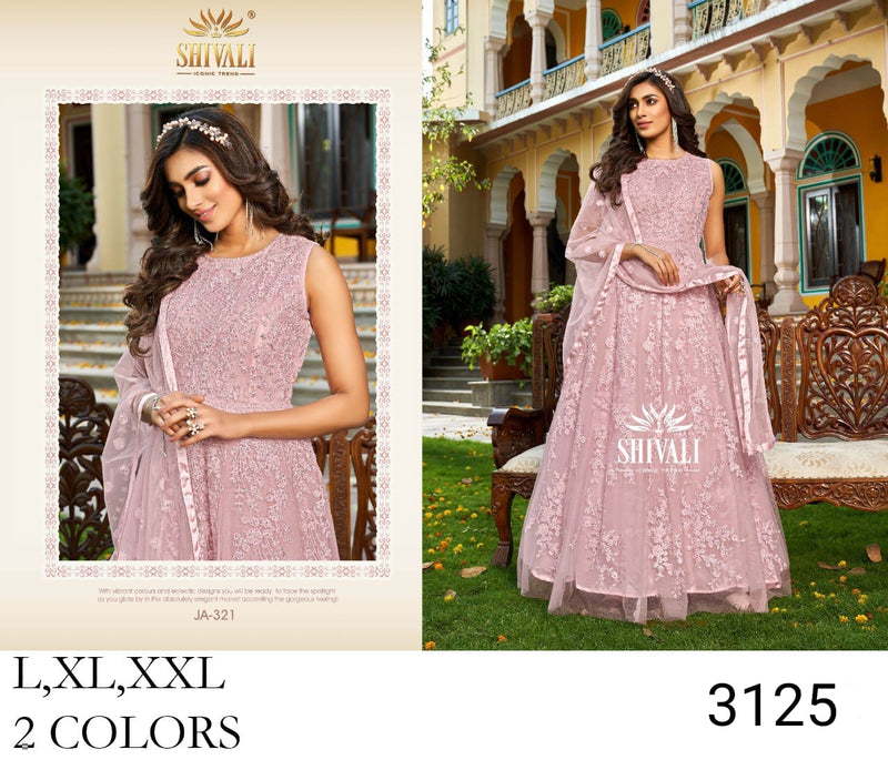 Shivali Dno Ja 321 Fancy With Heavy Embroidered Work Stylish Designer Party Wear Long Gown