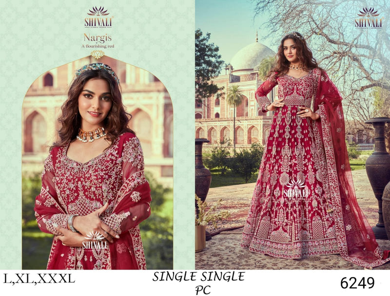 Shivali Nargis 1028 Georgette With Heavy Hand Work Embroidered Stylish Designer Wedding Wear Gown