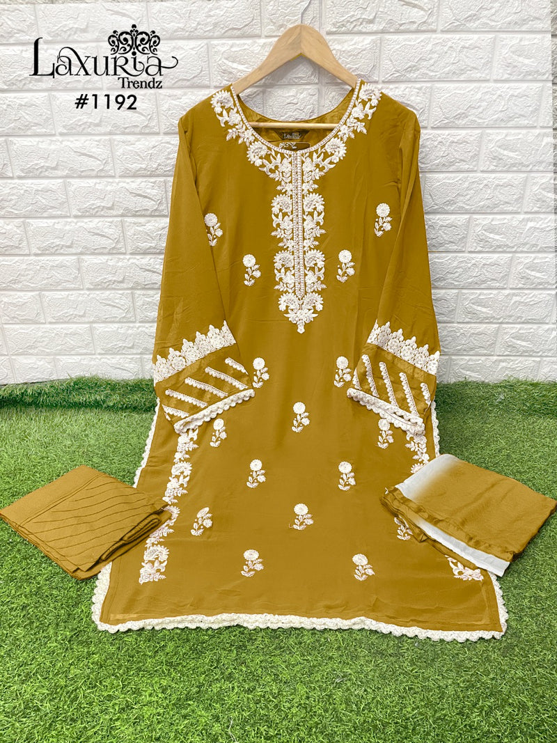 Luxuria Trendz Dno 1192 D Fox Georgette With Embroidered Stylish Designer Pakistani Style Pret Kurti