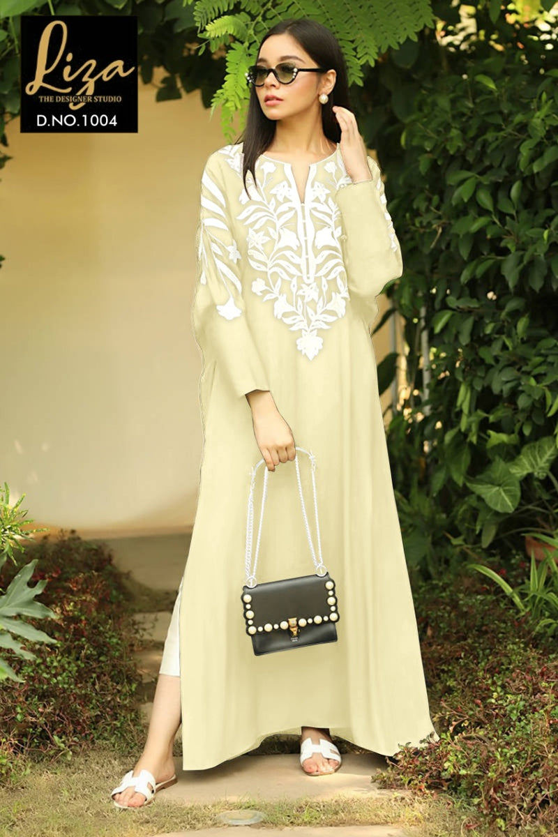 Liza Dno 1004 Georgette With Embroidered Stylish Designer Pakistani Style Kurti