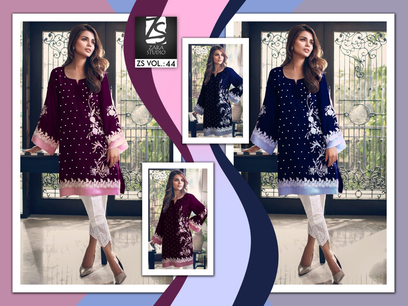 Zara Studio Dno Vol 44 Fox Georgette Stylish Designer Pakistani Style Party Wear Kurti