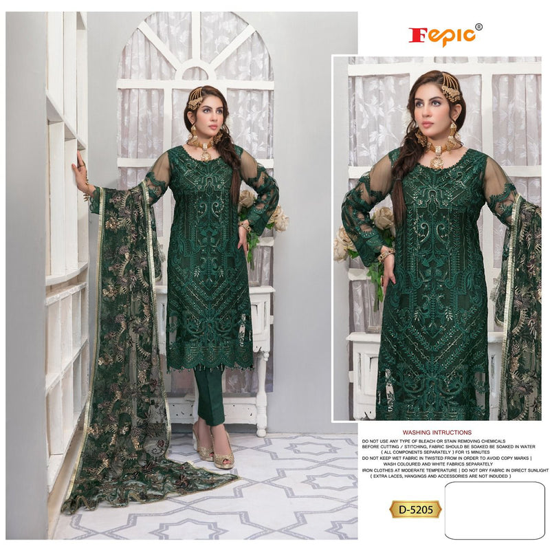 Fepic Rosemeen Dno 5205 Georgette Net With Heavy Embroidery Pakistani Salwar Suit