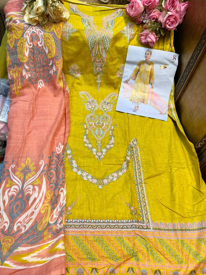 Hit Designs Dno 1627 Georgette With Heavy Embroidery Work Stylish Designer Pakistani Sakwar Suit