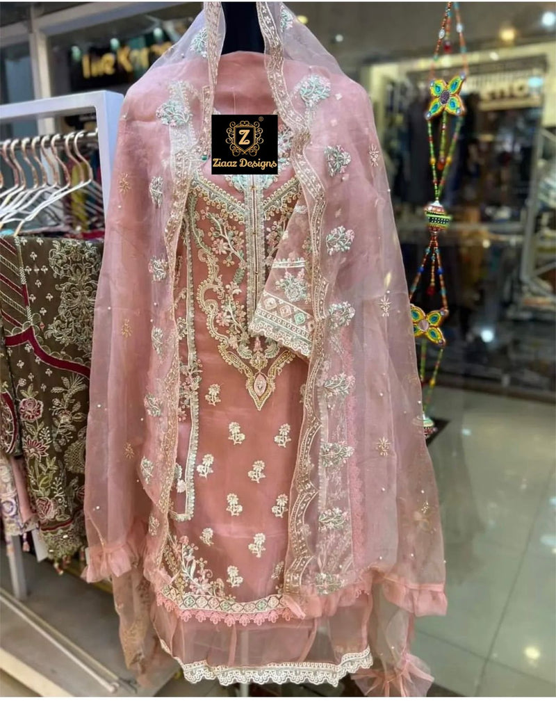 Ziaaz Noor Georgette Stylish Designer Party Wear Pakistani Salwar Suit