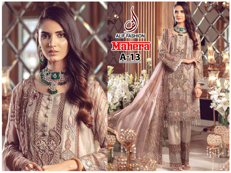 Mahrab Suirt Dno a 13 Georgette Stylish Designer pakistani Paerty Wear Salwar Suit