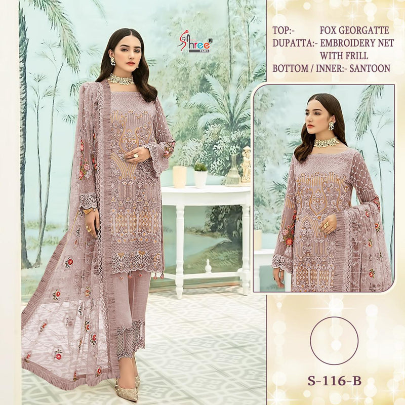 Shree Fabs Dno S 116 B Georgette With Heavy Embroidery Stylish Designer Pakistani Salwar Kameez