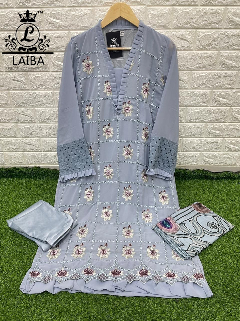 Laiba Designer Dno Vol 122 Georgette With Heavy Embroidery Work Stylish Designer Pret Kurti