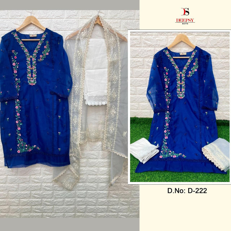 Deepsy Suit Dno D 222 Pure Cotton With Embroidery Work Stylish Designer Pakistani Party Wear Pret Kurti