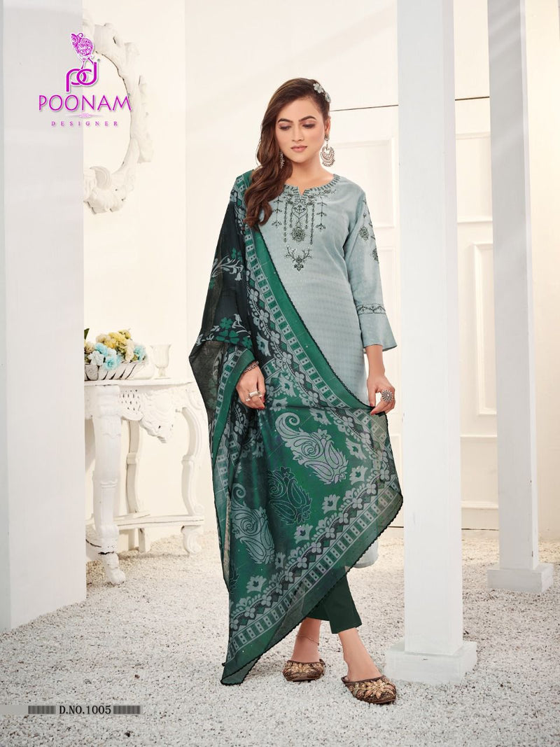 Poonam Maharani Dno 01 To 06 Pure Rayon With Embroidery Stylish Designer Party Wear Kurti