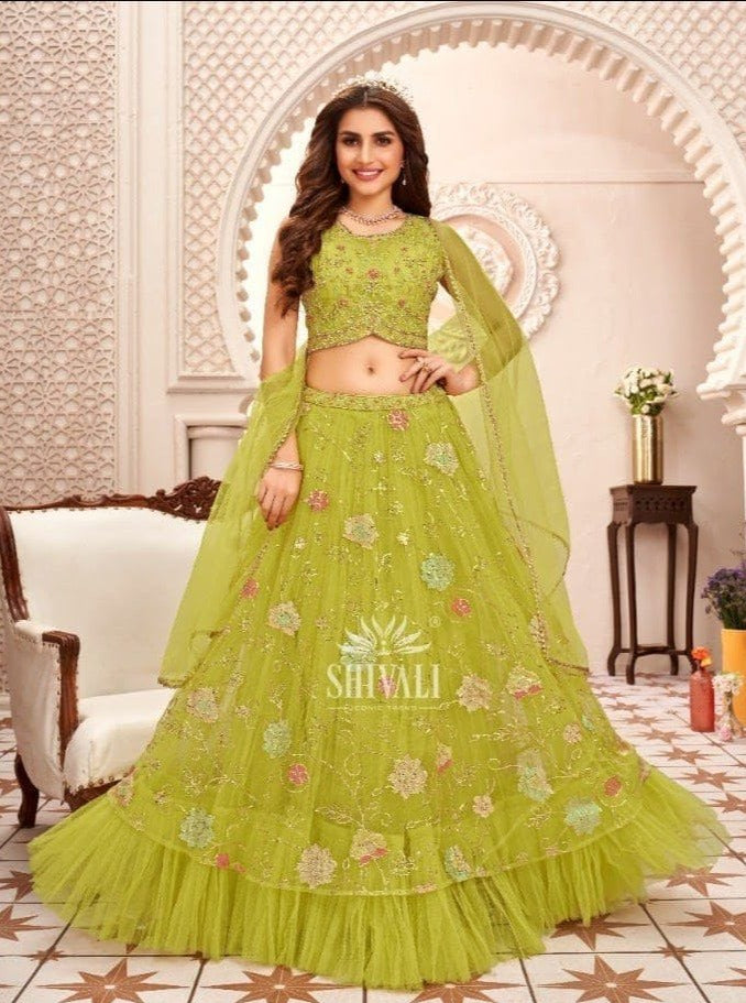 S4u Shivali Dno JA 260 Fancy With embroidery Work Stylish Designer Wedding Wear Indo Western Lehenga