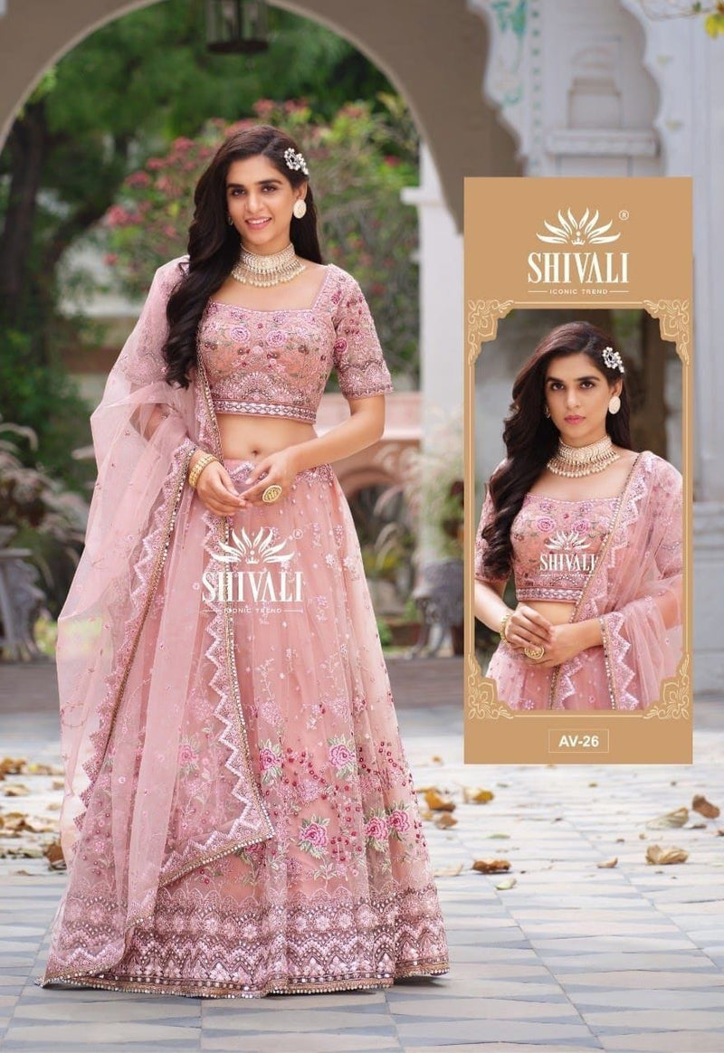 S4u Shivali Dno AV 26 Fancy With embroidery Work Stylish Designer Wedding Wear Indo Western Lehenga