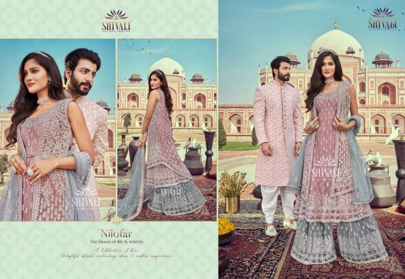 S4u Shivali Nilofar Fancy With embroidery Work Stylish Designer Wedding Wear Indo Western Lehenga