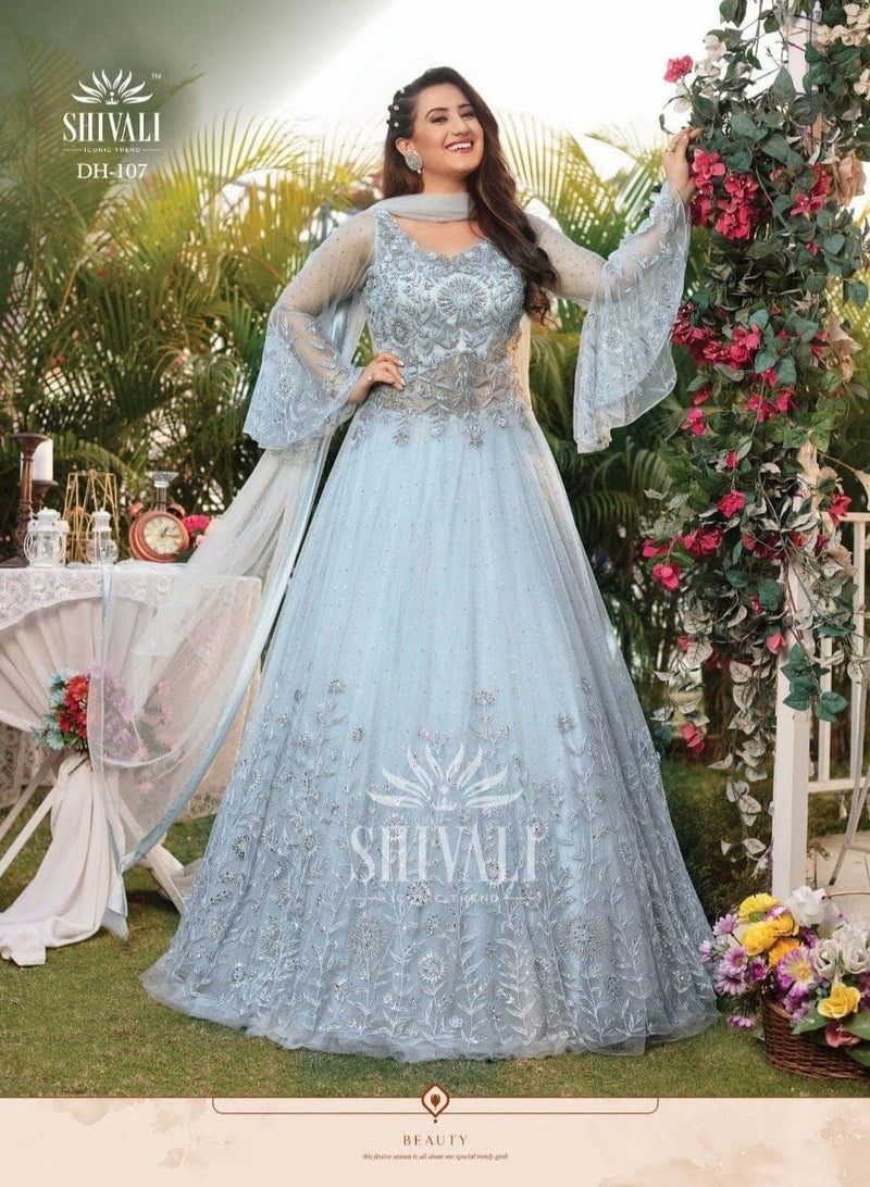 S4u Shivali Dno DH 107 Fancy With embroidery Work Stylish Designer Wedding Wear Indo Western Lehenga