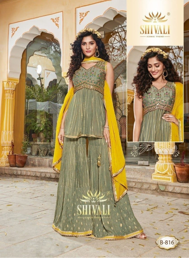 S4u Shivali Dno B 816 Fancy With embroidery Work Stylish Designer Party Wear Indo Western Kurti