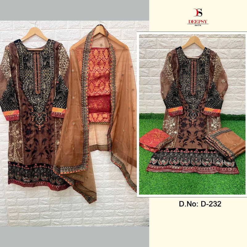 Deepsy Suit Dno D 232 Pure Cotton With Embroidery Work Stylish Designer Party Wear Pret Kurti