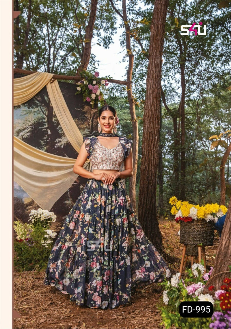 S4u Shivali Fd 995 Georgette With Hand Work Stylish Designer Wedding Wear Fancy Indo Western