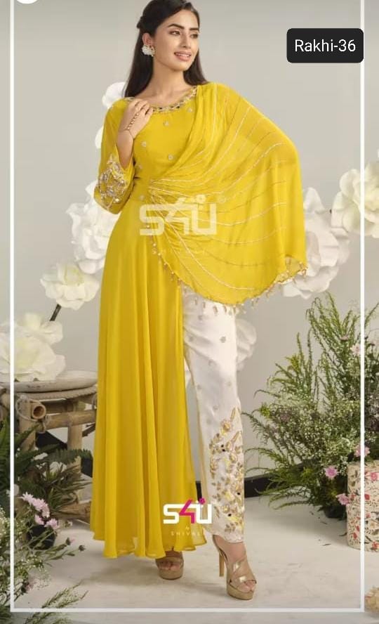 S4u Shivali Rakhi 36 Fancy Stylish Designer Festive Wear Long Kurti