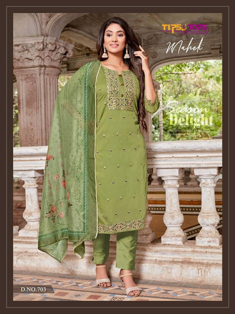 Tips & Tops Mahek Vol 7 Silk Cotton With Hand Work Stylish Designer Festive Wear Fancy kurti