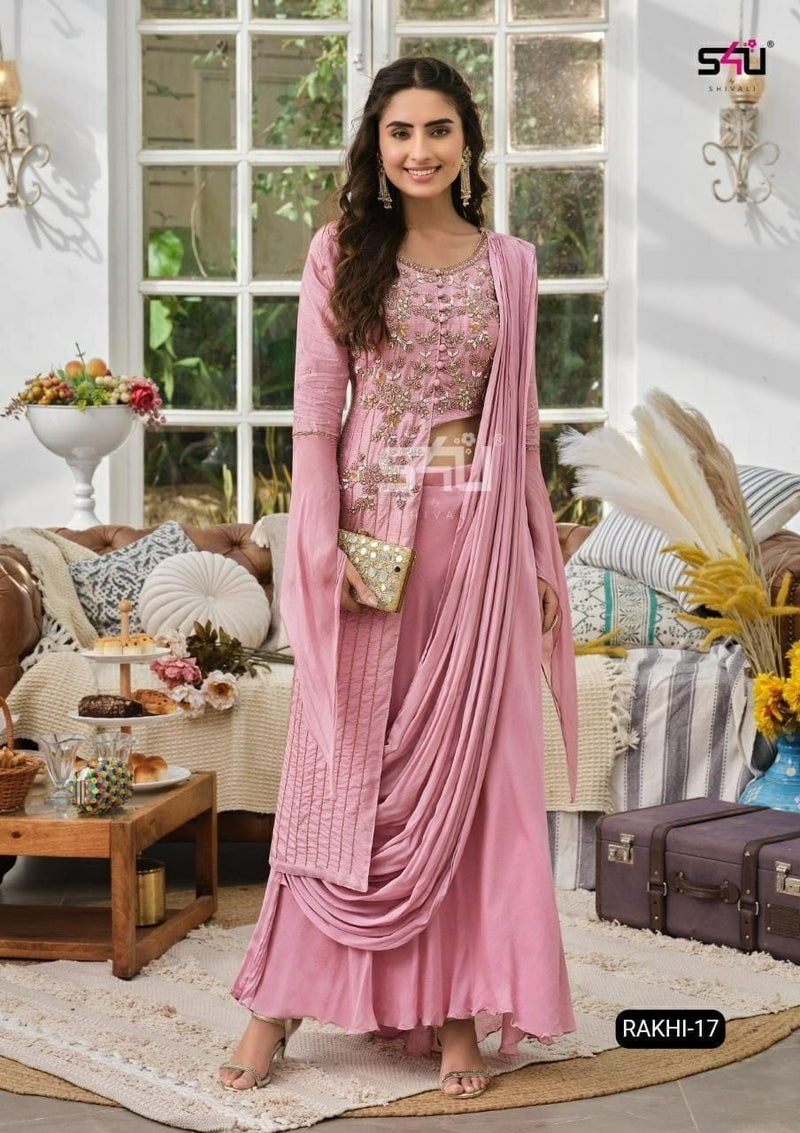 S4u Shivali Rakhi 17 Fancy With Heavy Embroidery Work Stylish Designer Festive Wear Long Kurti
