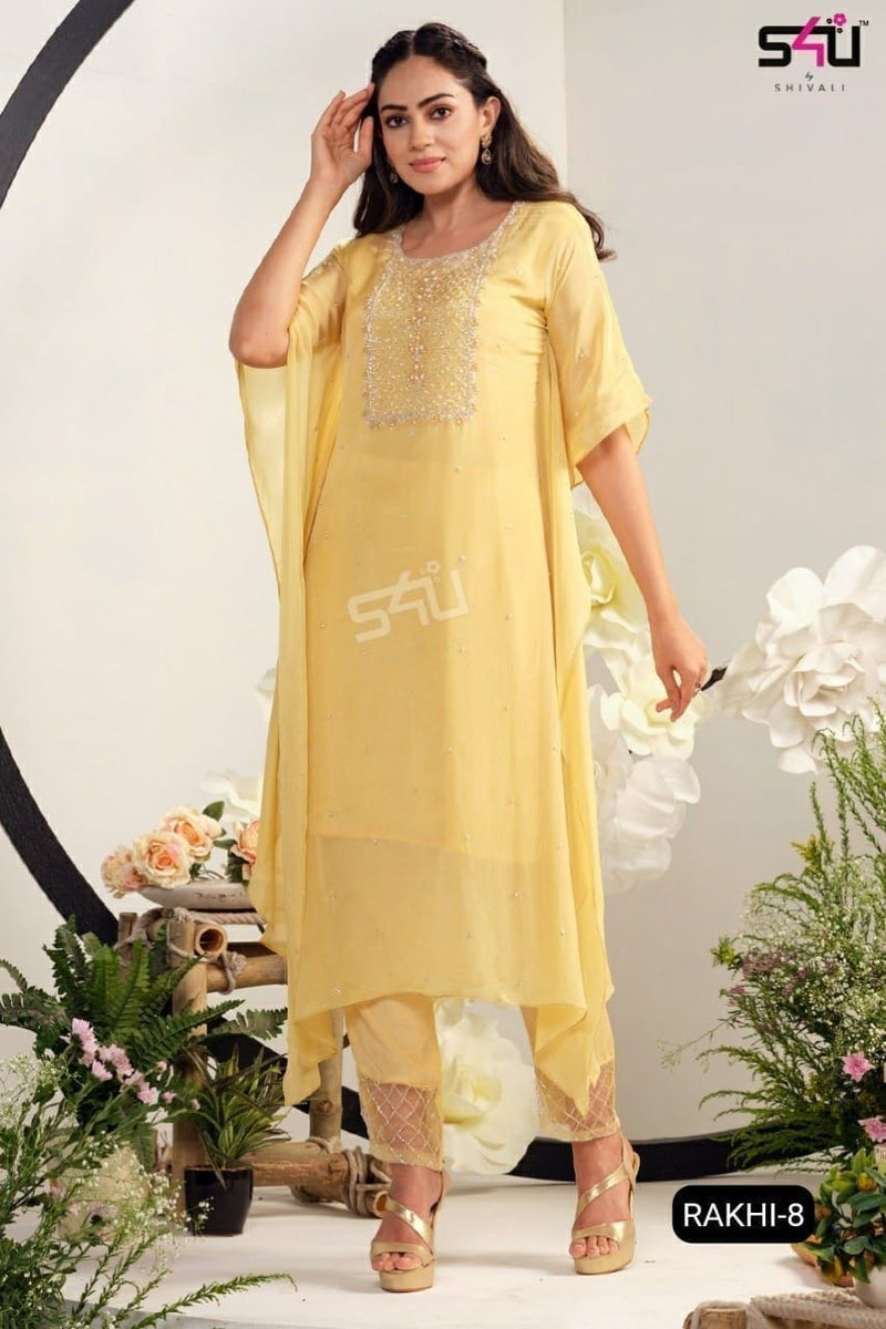 S4u Shivali Rakhi 8 Fancy Stylish Designer Festive Wear Casual Look Long Kurti