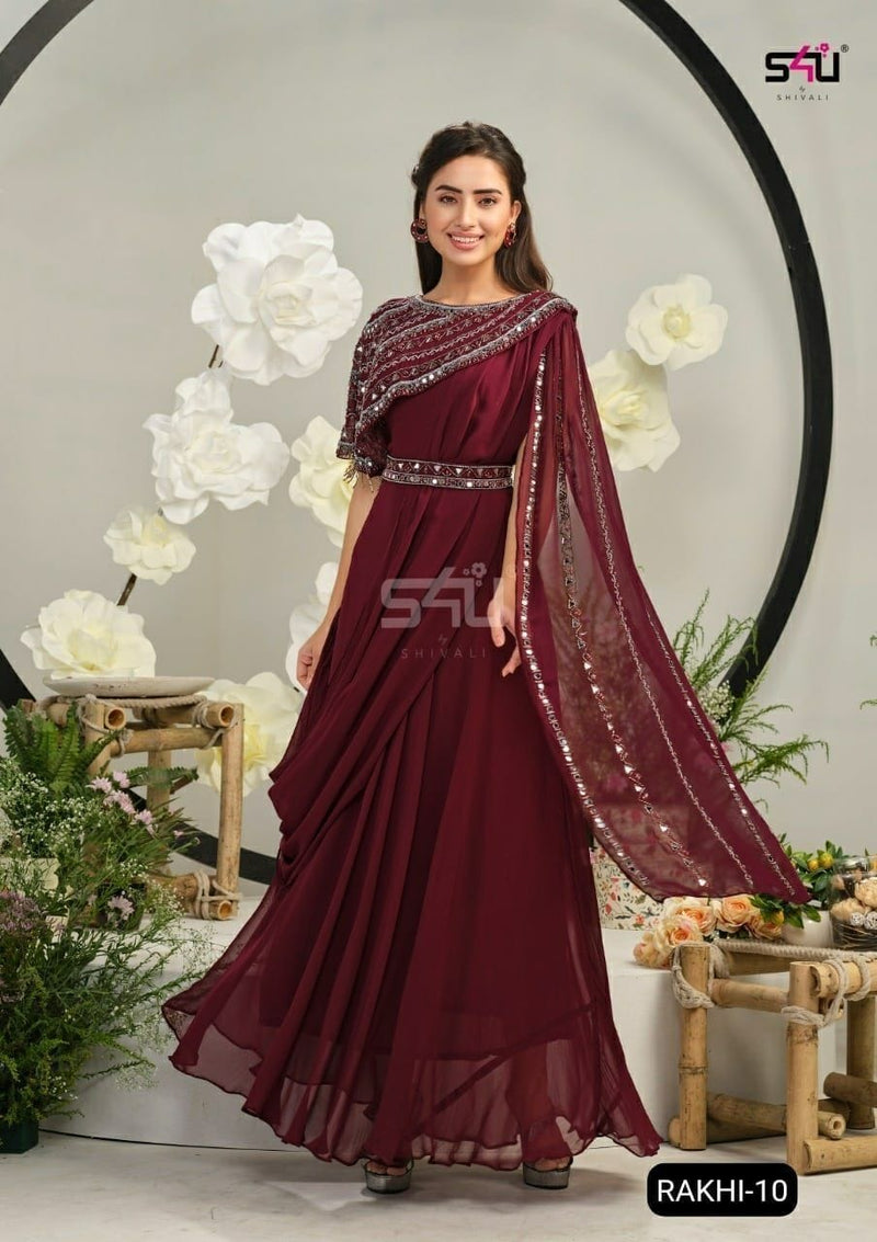 S4u Shivali Rakhi 10 Fancy Stylish Designer Festive Wear Casual Look Modern Sarees