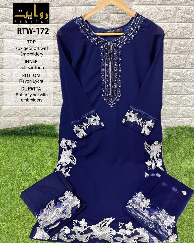 Rawayat Rtw 172 Georgette With Hand Work Stylish Designer Party wear Fancy Pret Kurti