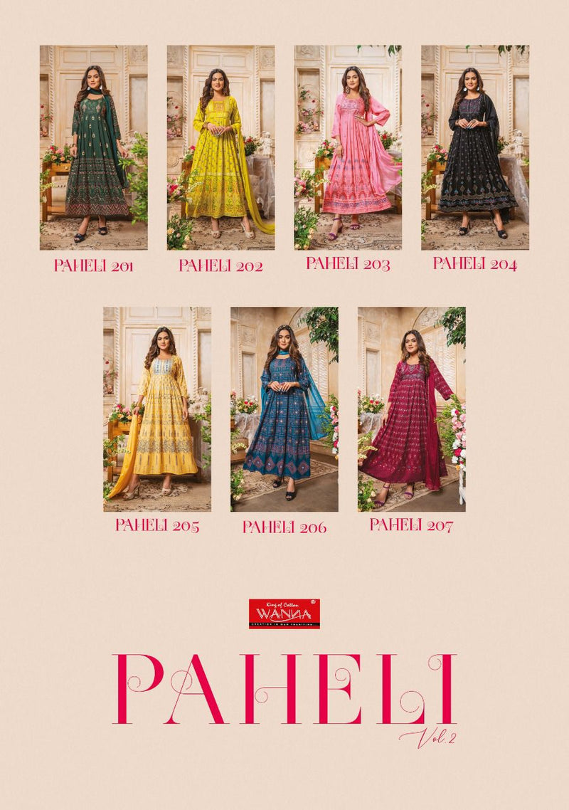 Wanna Paheli Vol 2 Rayon Stylish Designer Party Wear Fancy Long Gown
