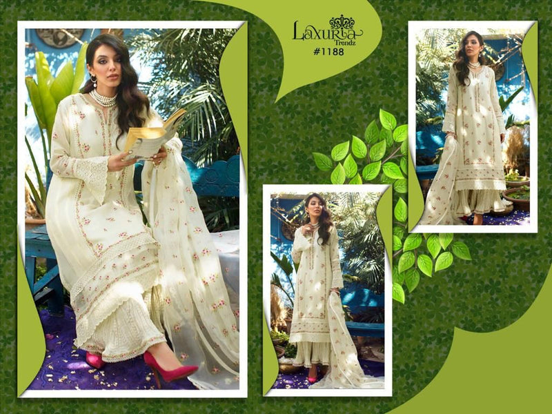 Luxuria Trendz Dno 1188 Fox Georgette With Heavy Embroidery Work Stylish Designer Pakistani Pret Kurti